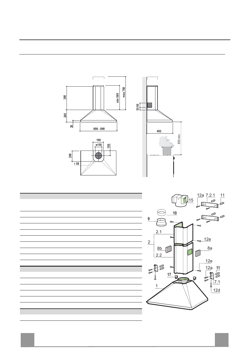 Characteristics, En 4 4, Dimensions | Components | Rangemaster LEIHDC70BC User Manual | Page 4 / 12