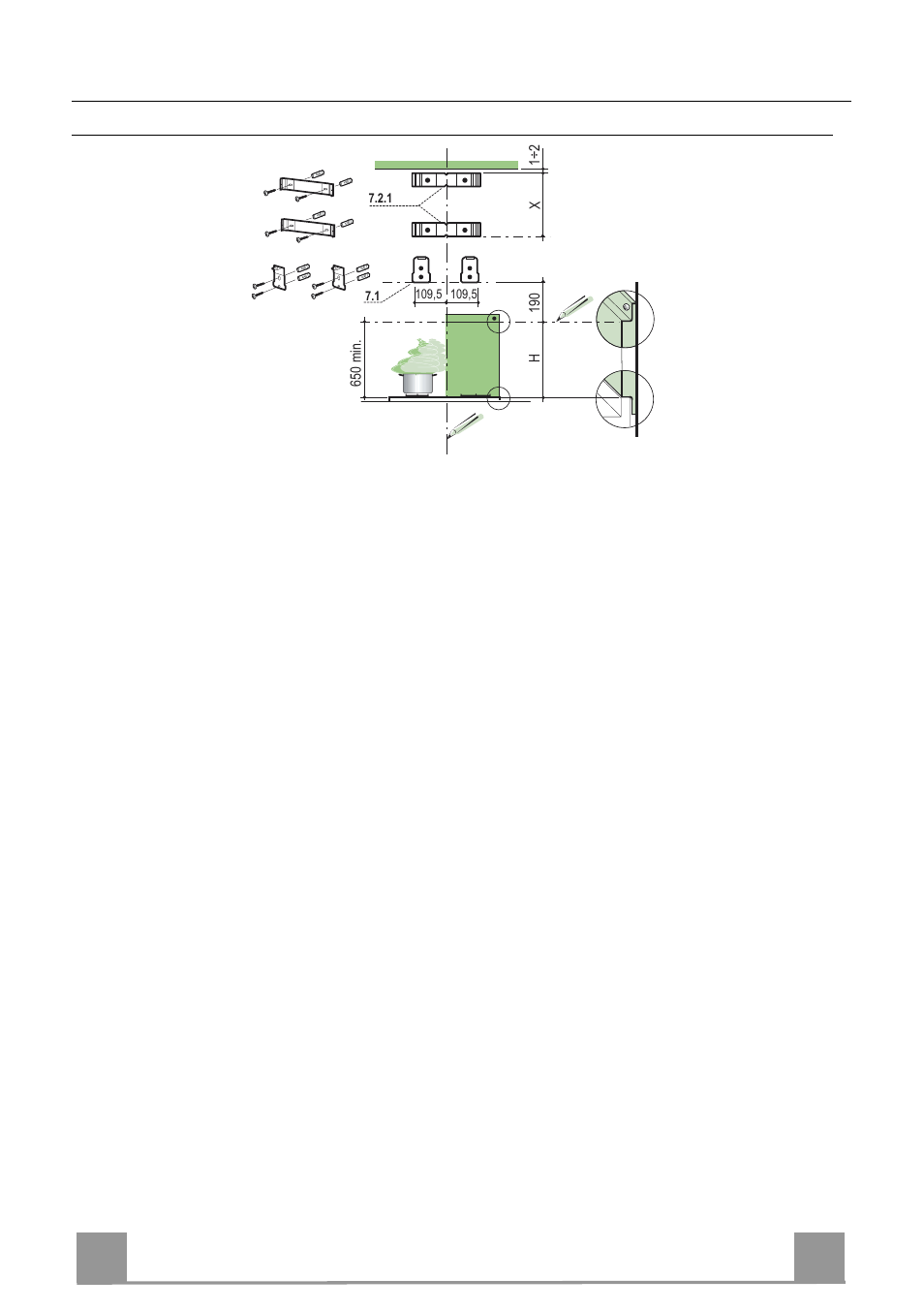 Montage, De 2 6 26 | Rangemaster Chimney Hood User Manual | Page 26 / 40