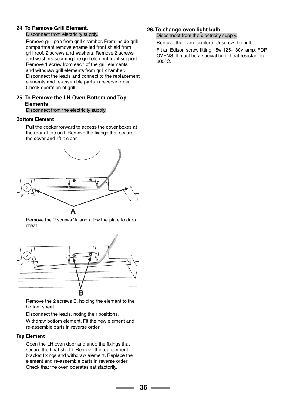 Rangemaster ELAN U105510-01 User Manual | Page 36 / 40