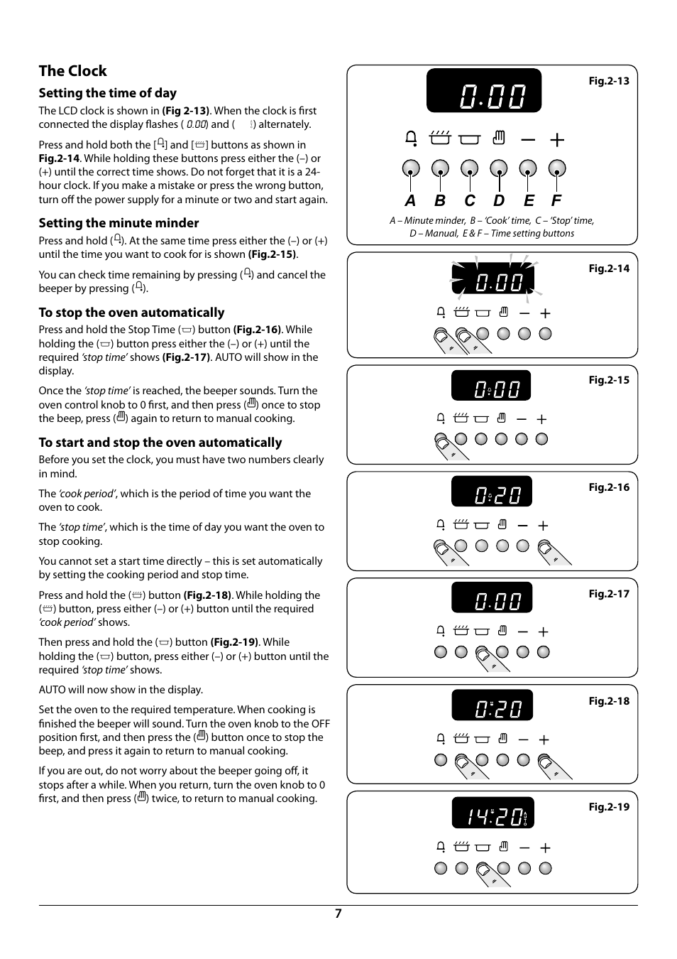 The clock | Rangemaster Toledo 90 Induction Cooker U109952 - 02 User Manual | Page 9 / 32