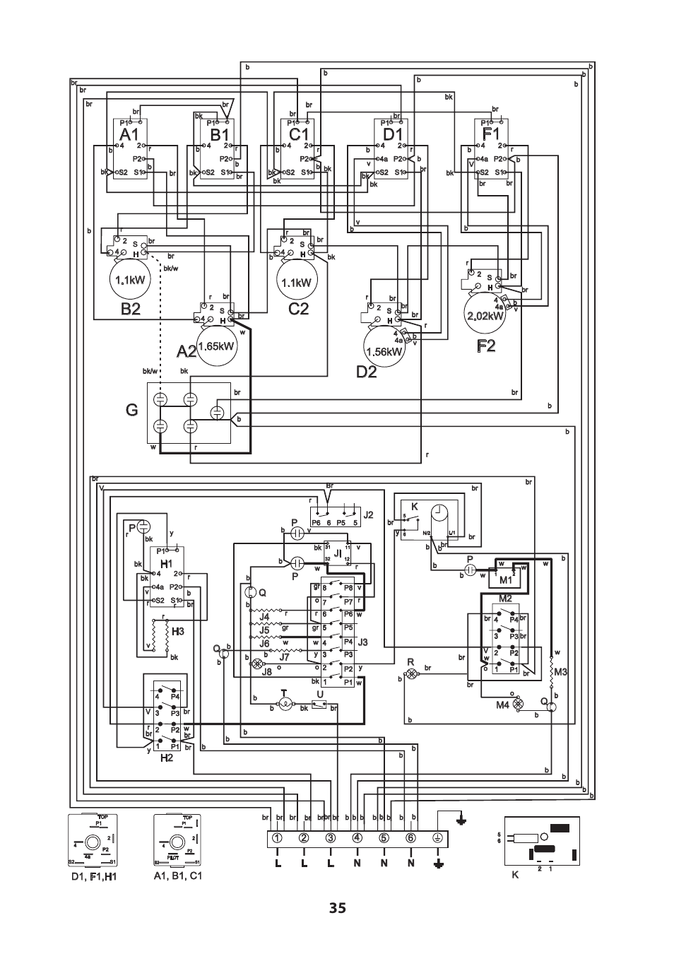 65kw, Ln n n | Rangemaster DELUXE U109360 - 01 User Manual | Page 35 / 36