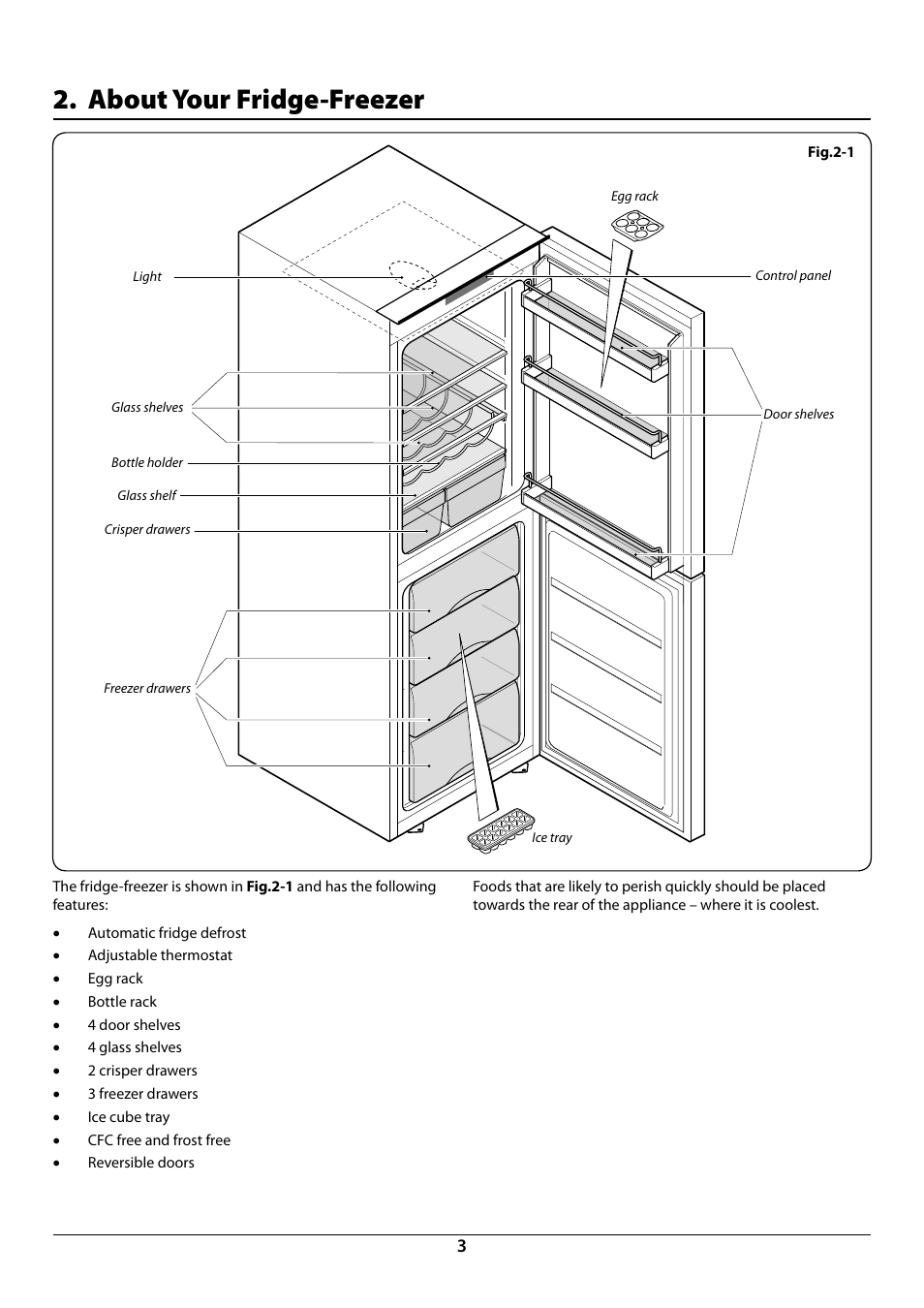 About your fridge-freezer | Rangemaster U110121 - 01A User Manual | Page 5 / 24