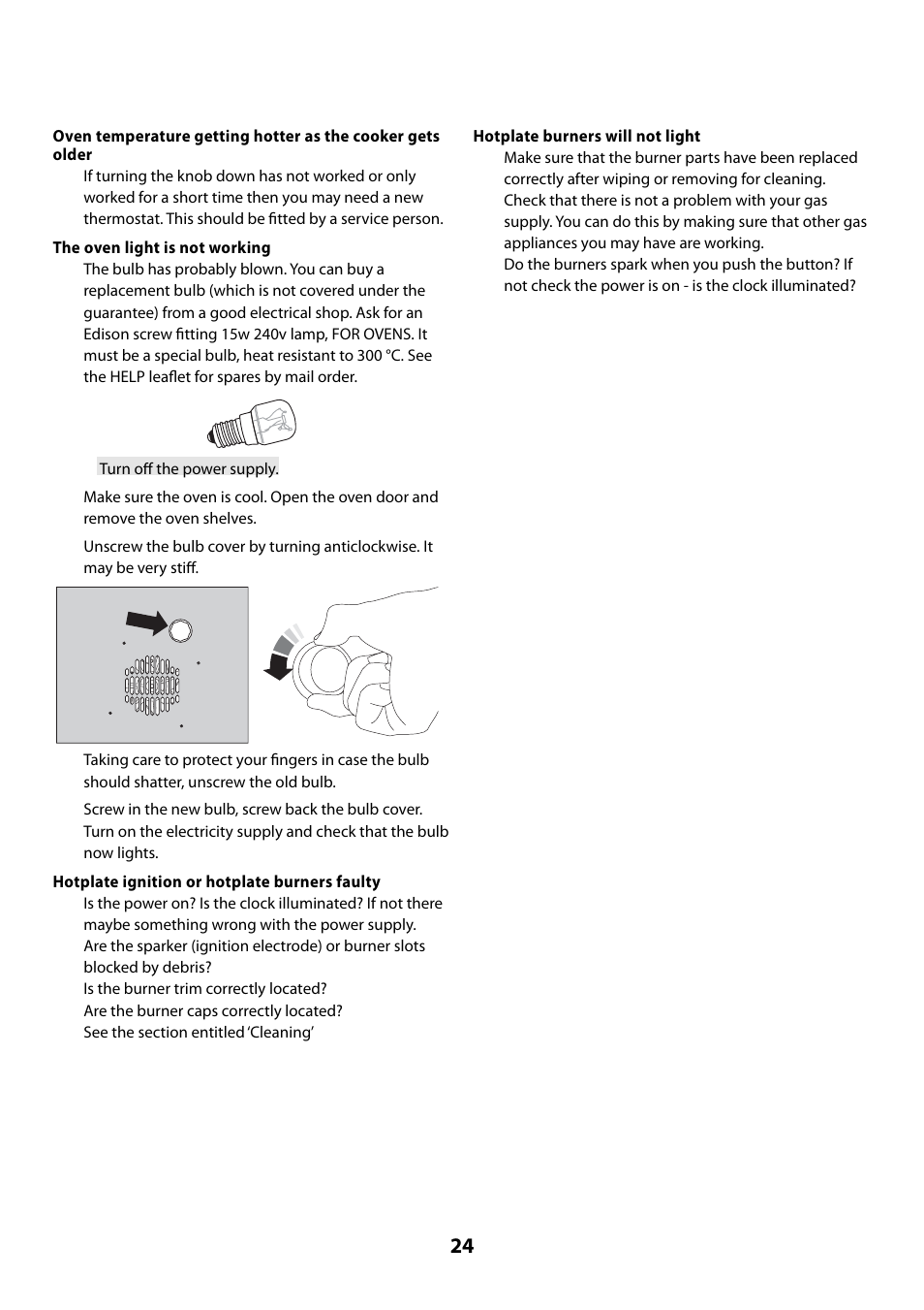 Rangemaster 110 User Manual | Page 24 / 44