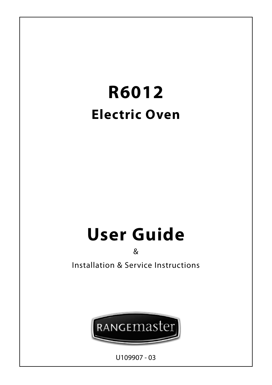 Rangemaster R6012 User Manual | 24 pages