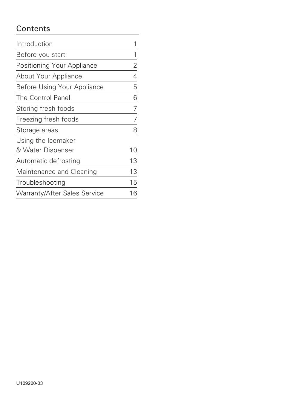 Rangemaster SxS Refrigeration U109200-03 User Manual | Page 2 / 20