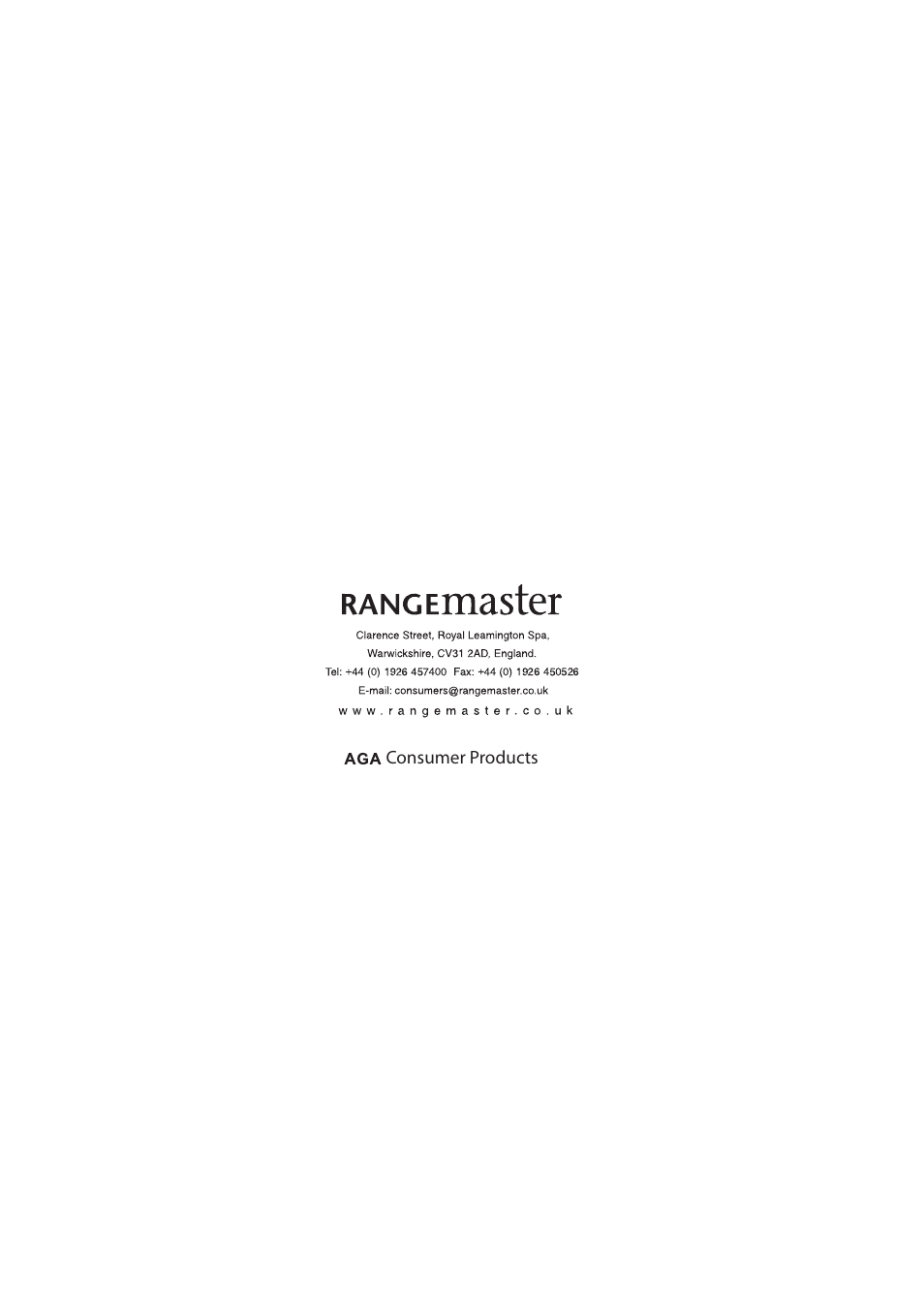 Rangemaster SxS Refrigeration U109200-03 User Manual | Page 20 / 20