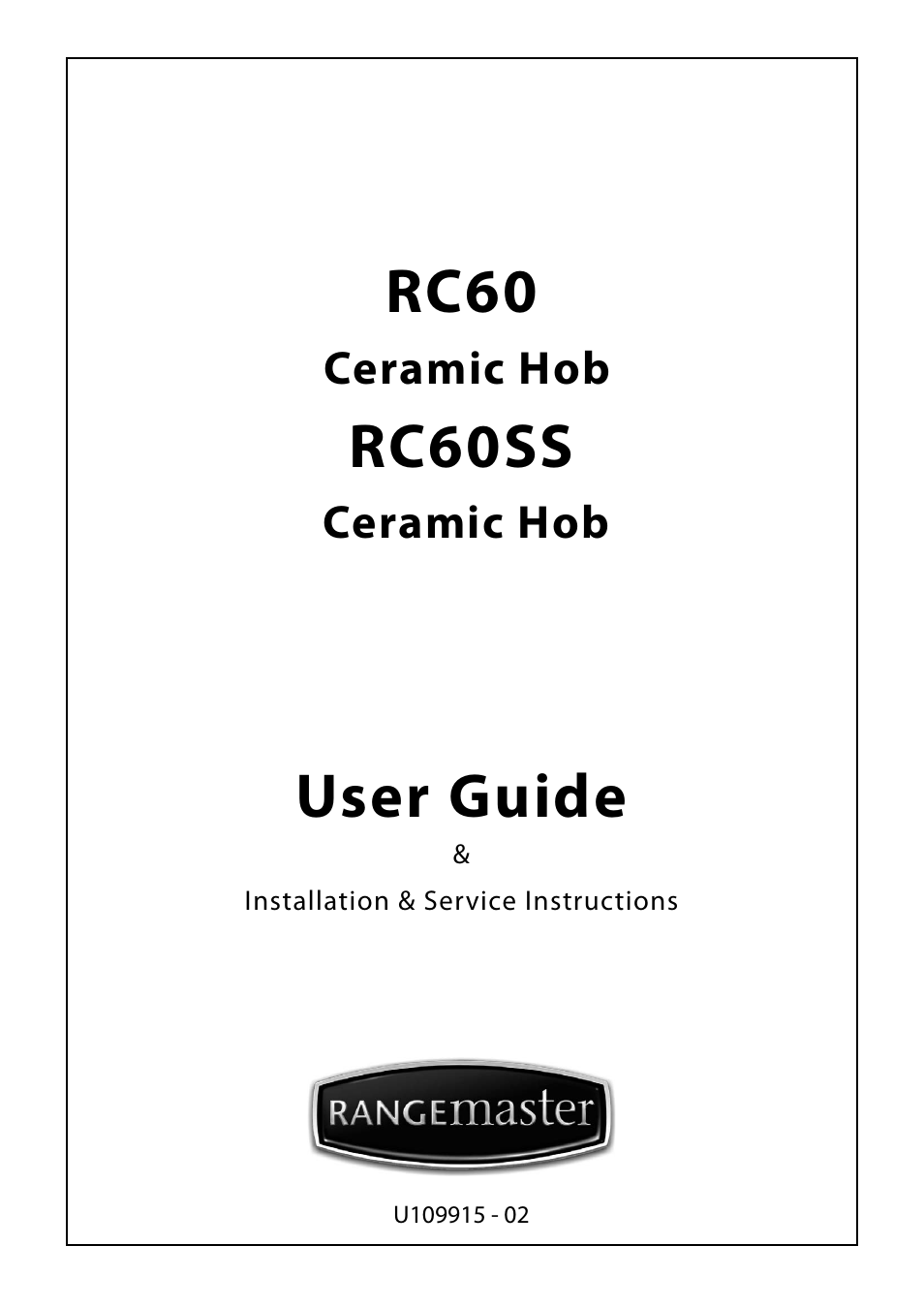 Rangemaster RC60 User Manual | 20 pages