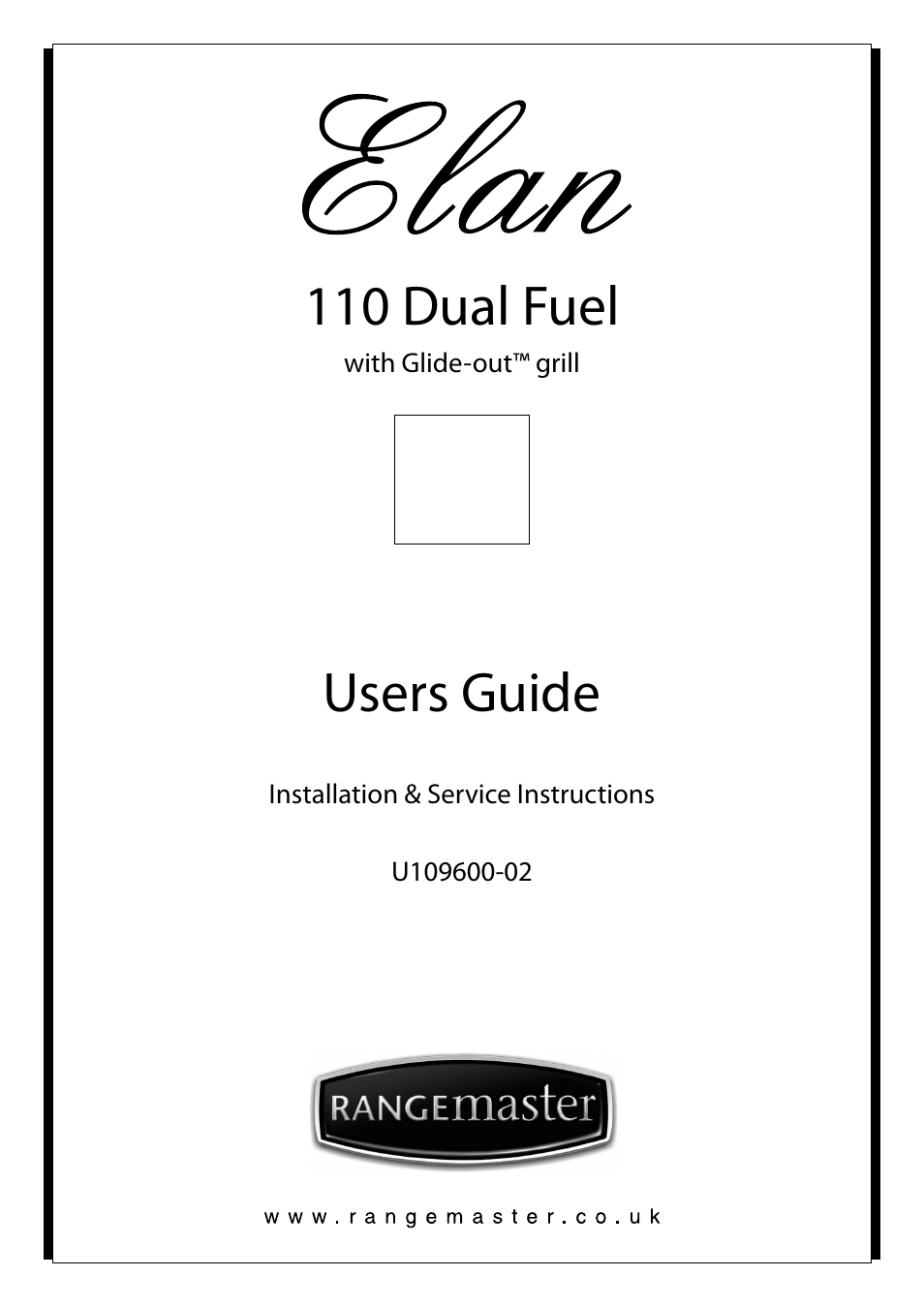 Rangemaster 110 DUAL FUEL U109600-02 User Manual | 40 pages