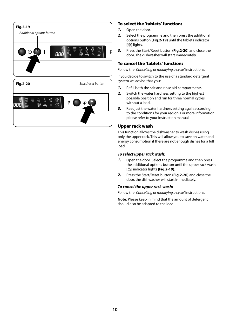 Rangemaster Dishwasher RDW459FI/SF User Manual | Page 12 / 28