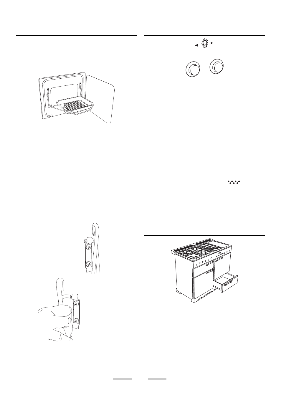 The handyrack, Oven light, The browning element | Storage | Rangemaster U102210-04 User Manual | Page 11 / 28