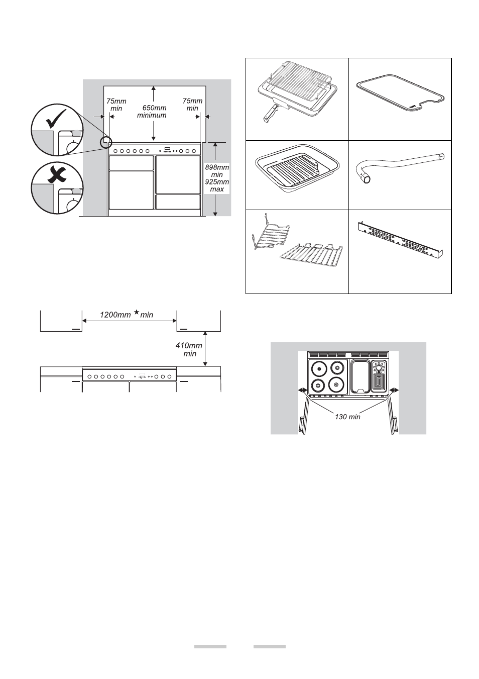 Positioning the cooker, Checking the parts, Unpacking the cooker | Moving the cooker | Rangemaster U102210-04 User Manual | Page 22 / 28