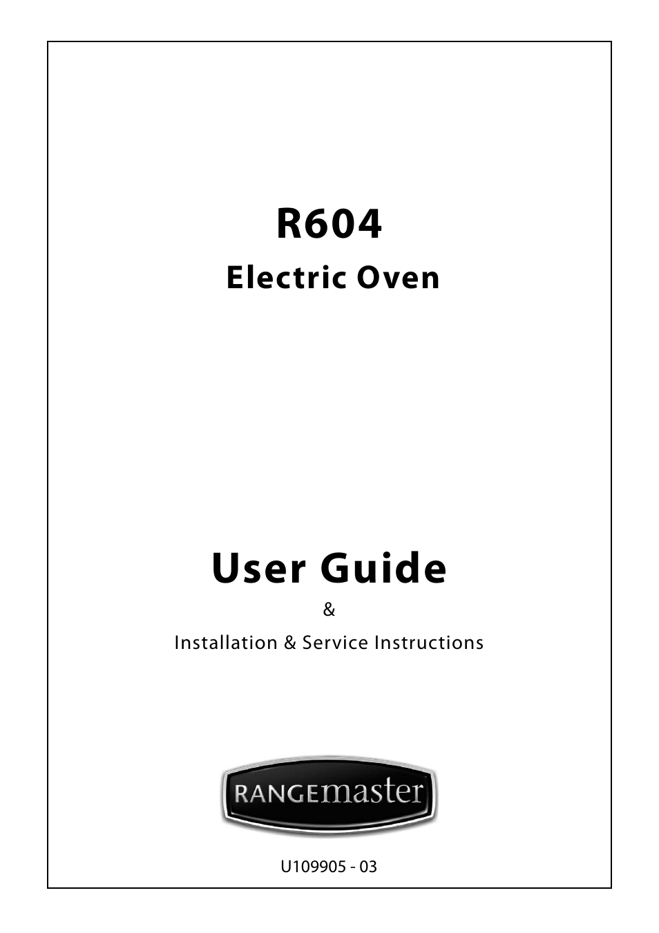 Rangemaster R604 User Manual | 20 pages