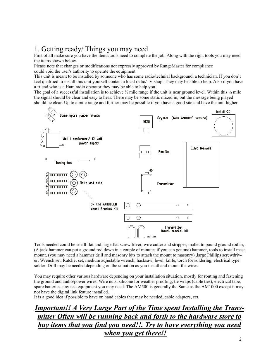 Rangemaster HAMILTON AM1000 User Manual | Page 2 / 22