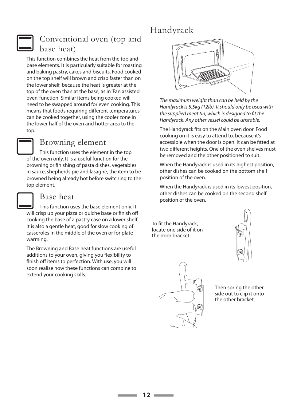 Handyrack | Rangemaster 90 CERAMIC U109650-02 User Manual | Page 12 / 36