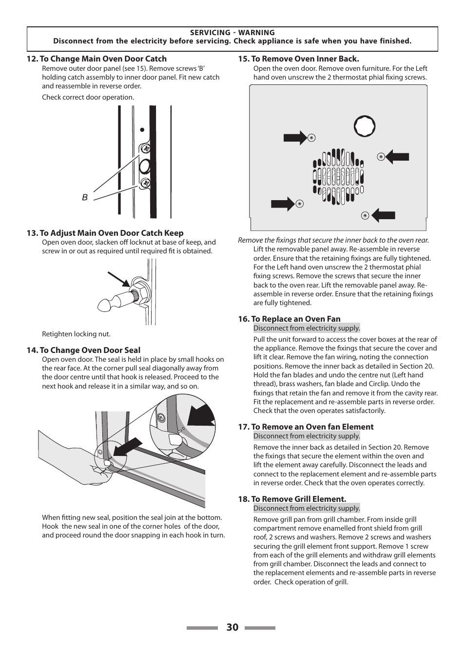Rangemaster 90 CERAMIC U109650-02 User Manual | Page 30 / 36