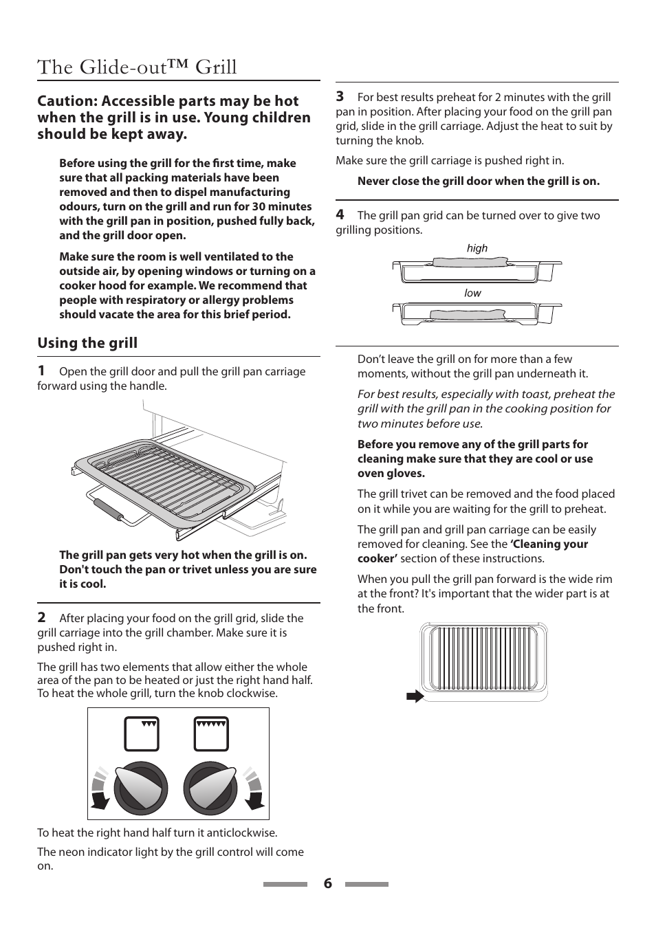 The glide-out™ grill | Rangemaster 90 CERAMIC U109650-02 User Manual | Page 6 / 36