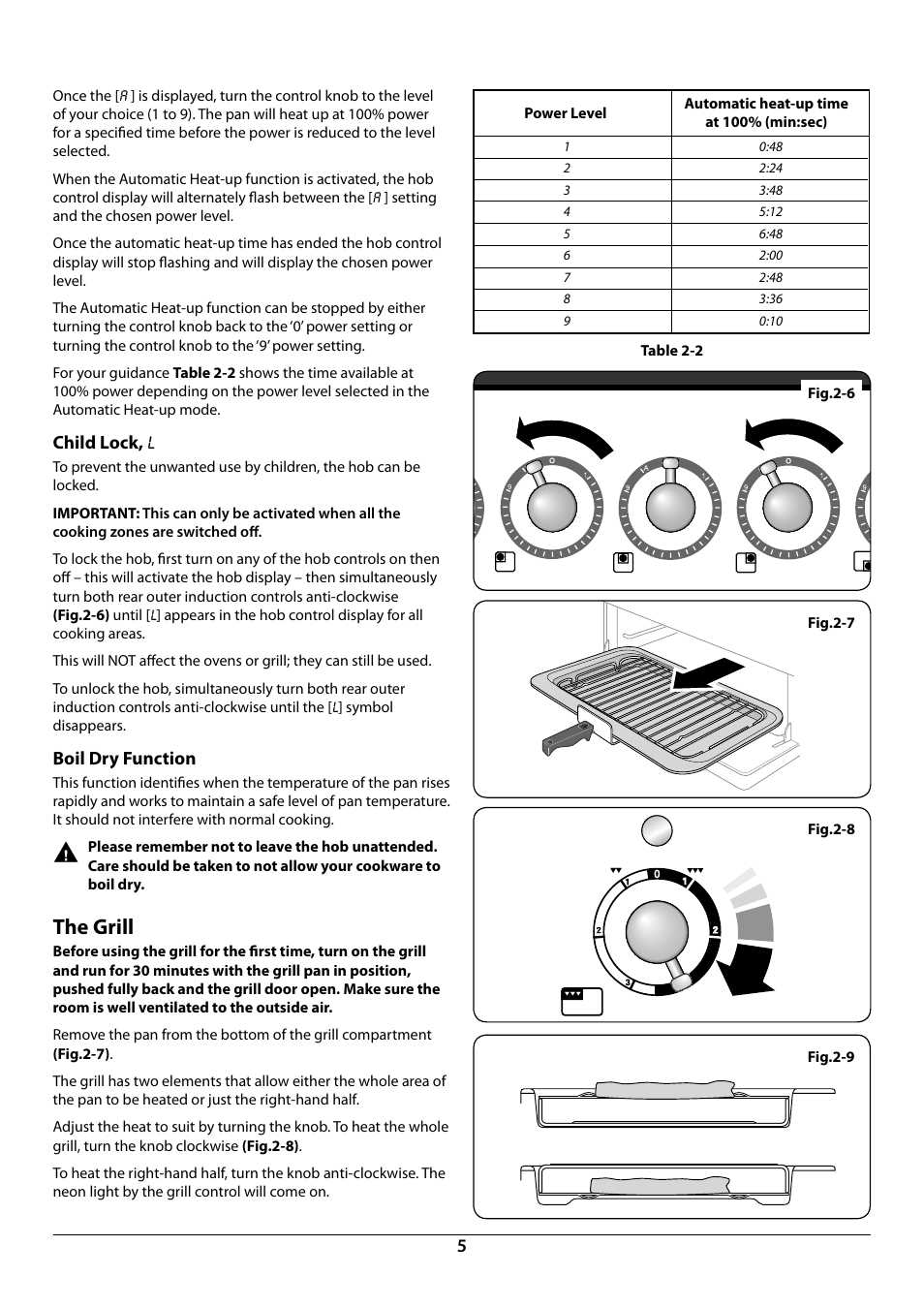 The grill | Rangemaster 90 Induction Cooker U109976 - 02 User Manual | Page 7 / 32