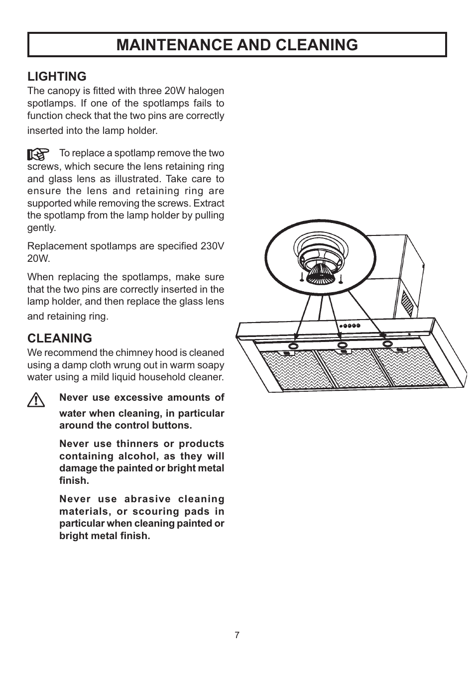 Maintenance and cleaning | Rangemaster LEIHDS120SC User Manual | Page 8 / 16
