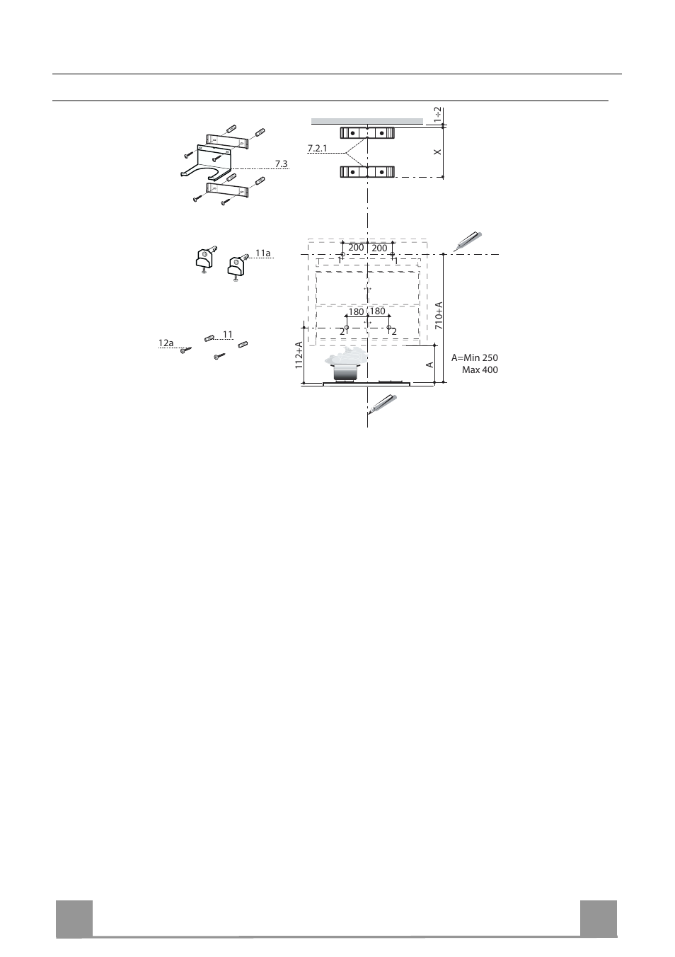 Installation, En 6 6, Wall drilling and bracket fixing | Rangemaster GLX390 User Manual | Page 6 / 16