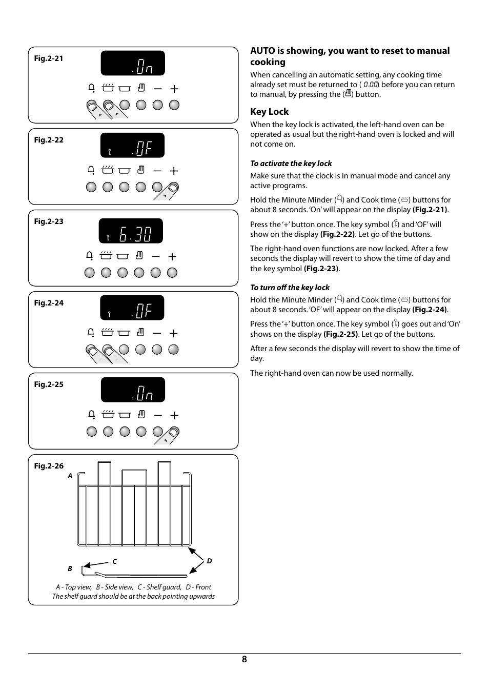 Key lock | Rangemaster Toledo 110 Induction Cooker U109948 - 04 User Manual | Page 10 / 32