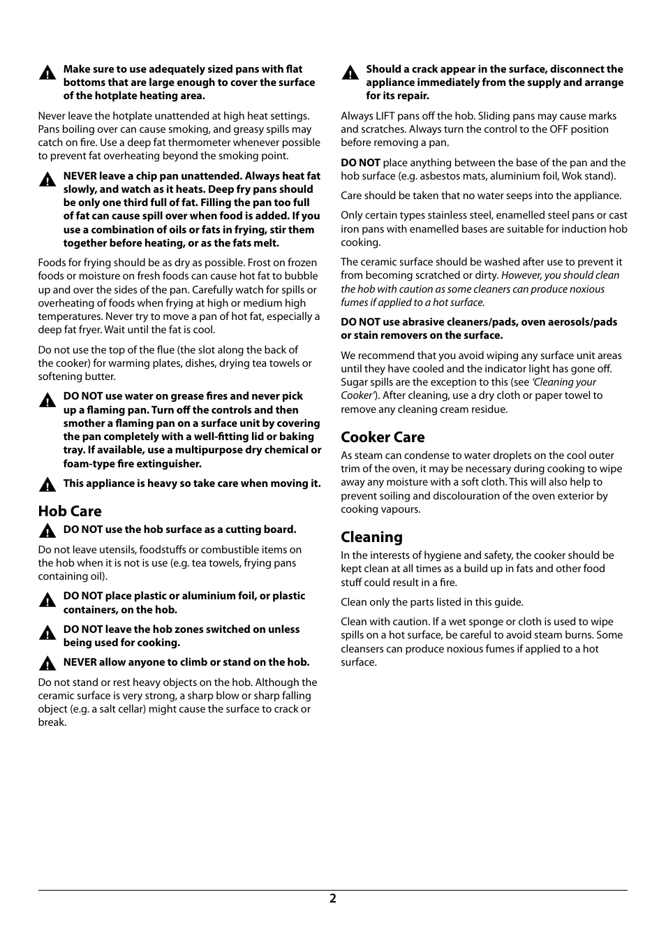 Rangemaster Toledo 110 Induction Cooker U109948 - 04 User Manual | Page 4 / 32