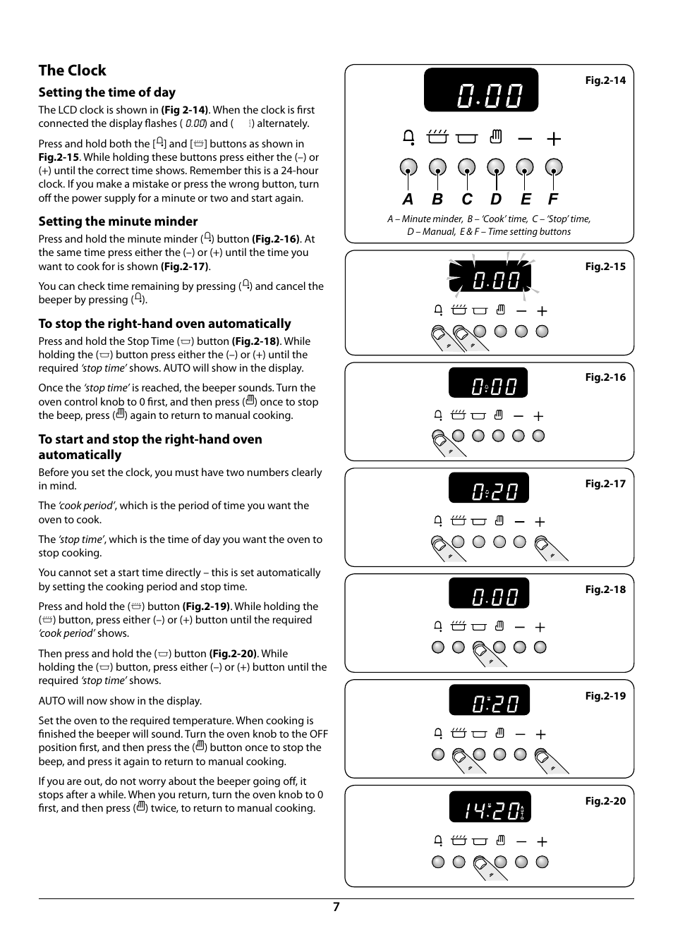The clock | Rangemaster Toledo 110 Induction Cooker U109948 - 04 User Manual | Page 9 / 32