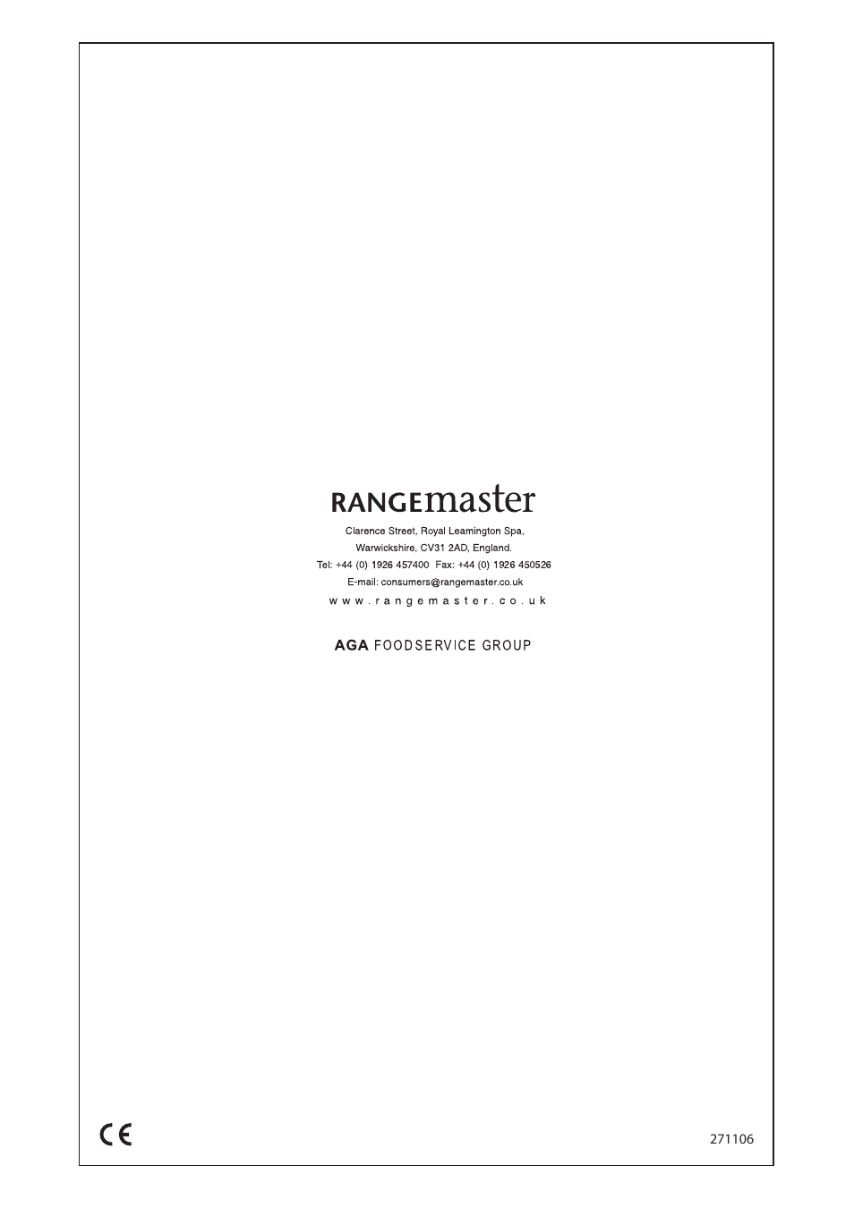 Rangemaster KITCHENER U109720 - 01 User Manual | Page 36 / 36