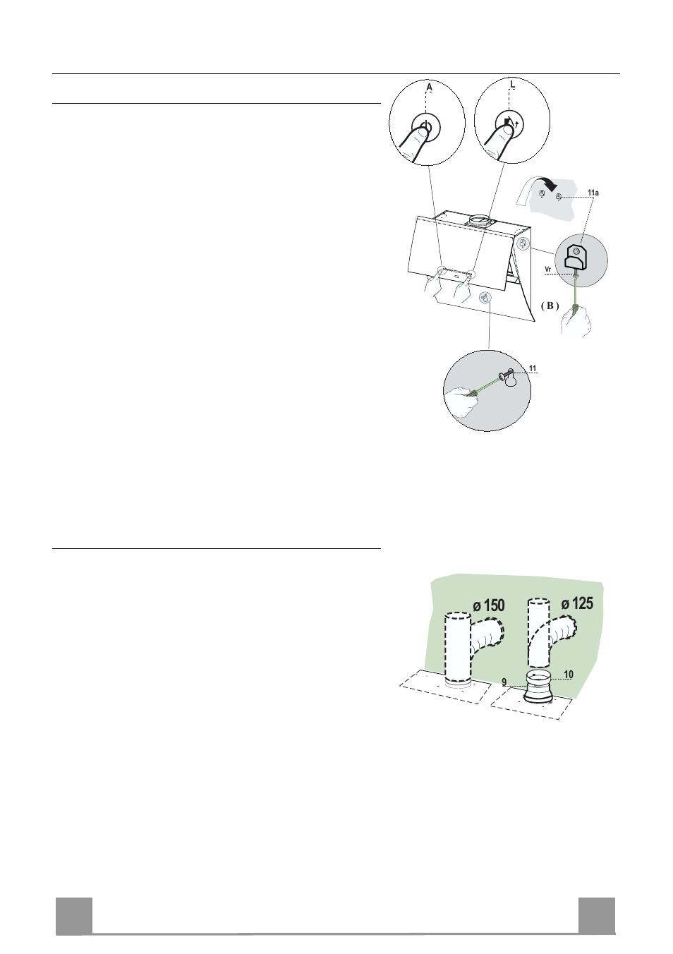 Installation, En 7 7, Ш 125 | Ш 150 | Rangemaster GLX490 RM User Manual | Page 7 / 16