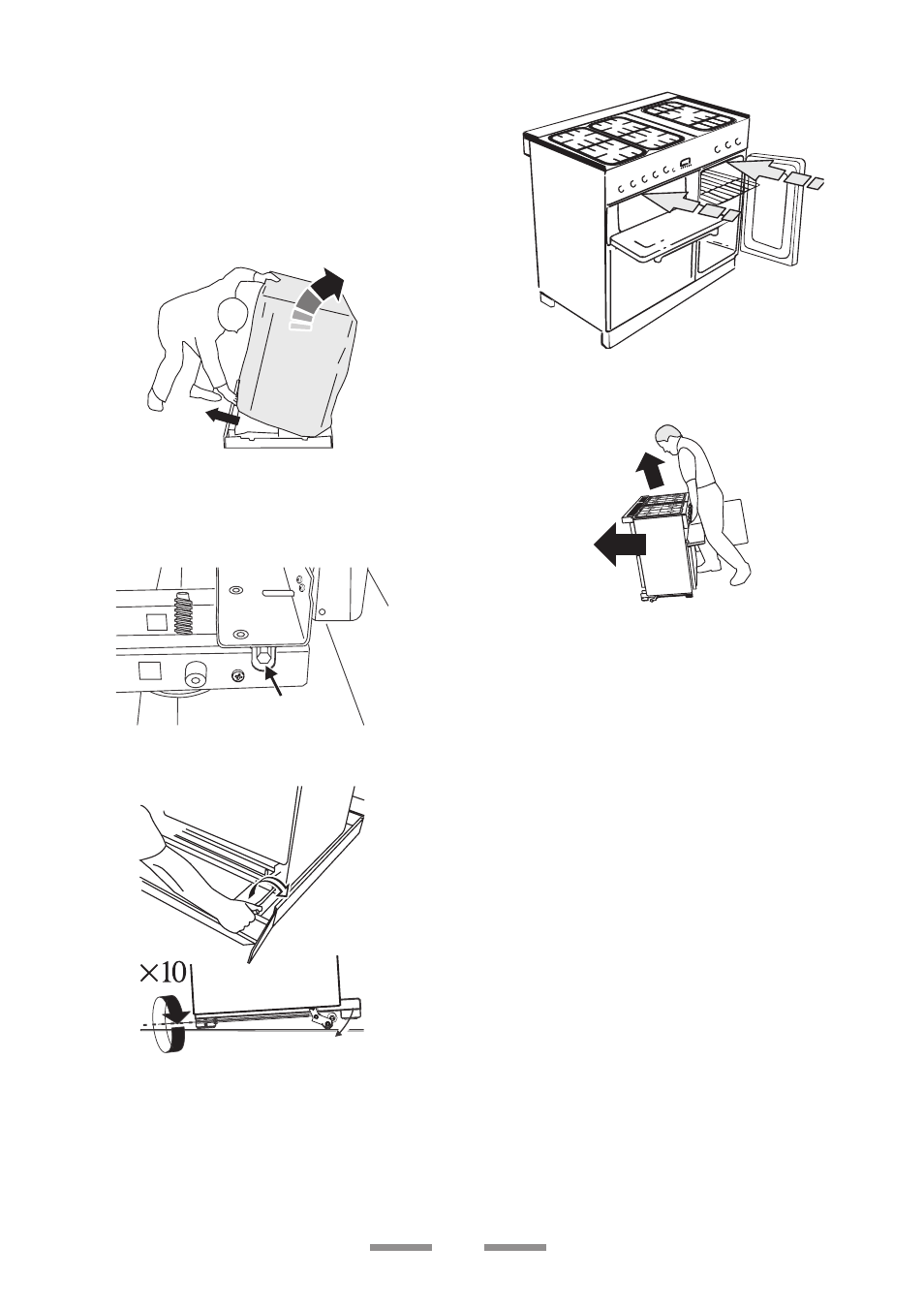 Moving the cooker, Levelling | Rangemaster Toledo 90 Gas User Manual | Page 26 / 32