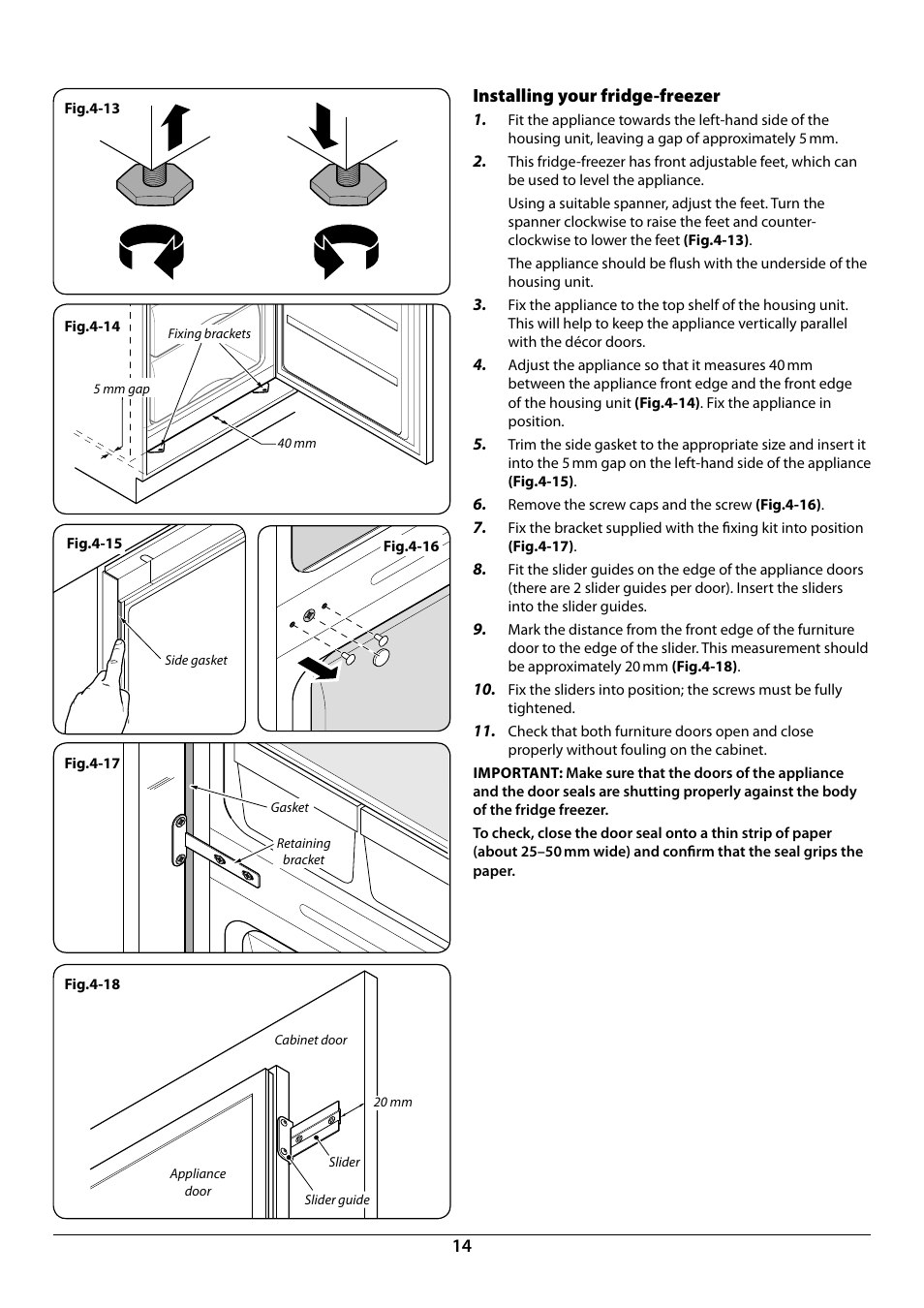 Rangemaster Integrated Fridge-Freezer 70:30 U110122-01B User Manual | Page 16 / 24