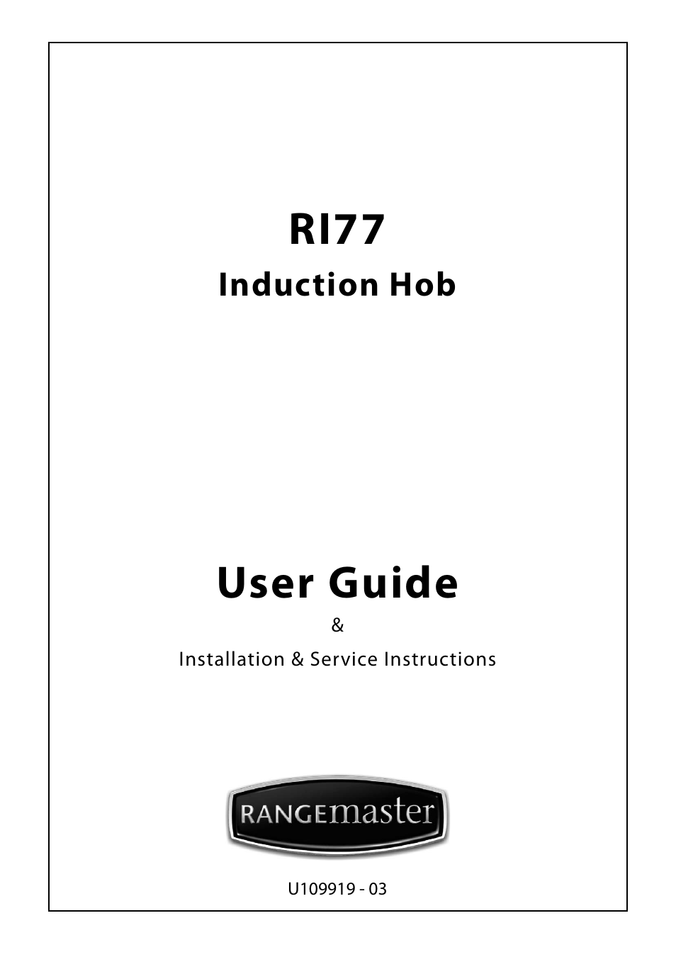 Rangemaster RI77 User Manual | 20 pages
