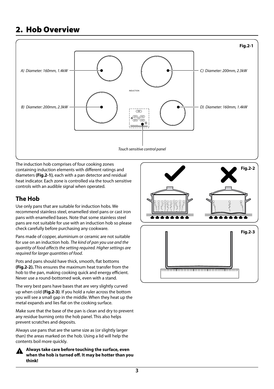 Hob overview, The hob | Rangemaster RI77 User Manual | Page 5 / 20