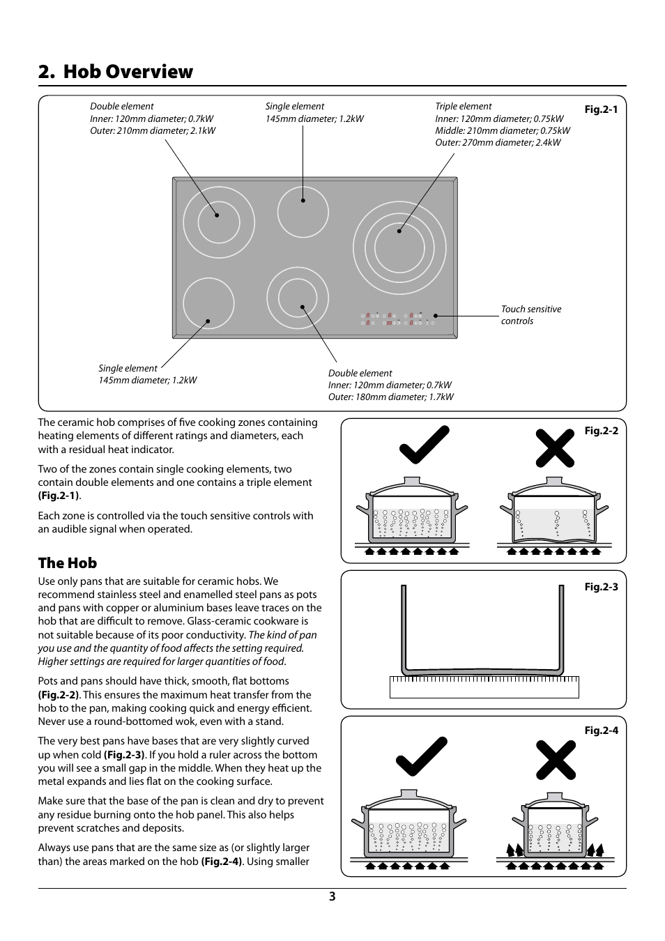 Hob overview, The hob | Rangemaster RC90 User Manual | Page 5 / 20