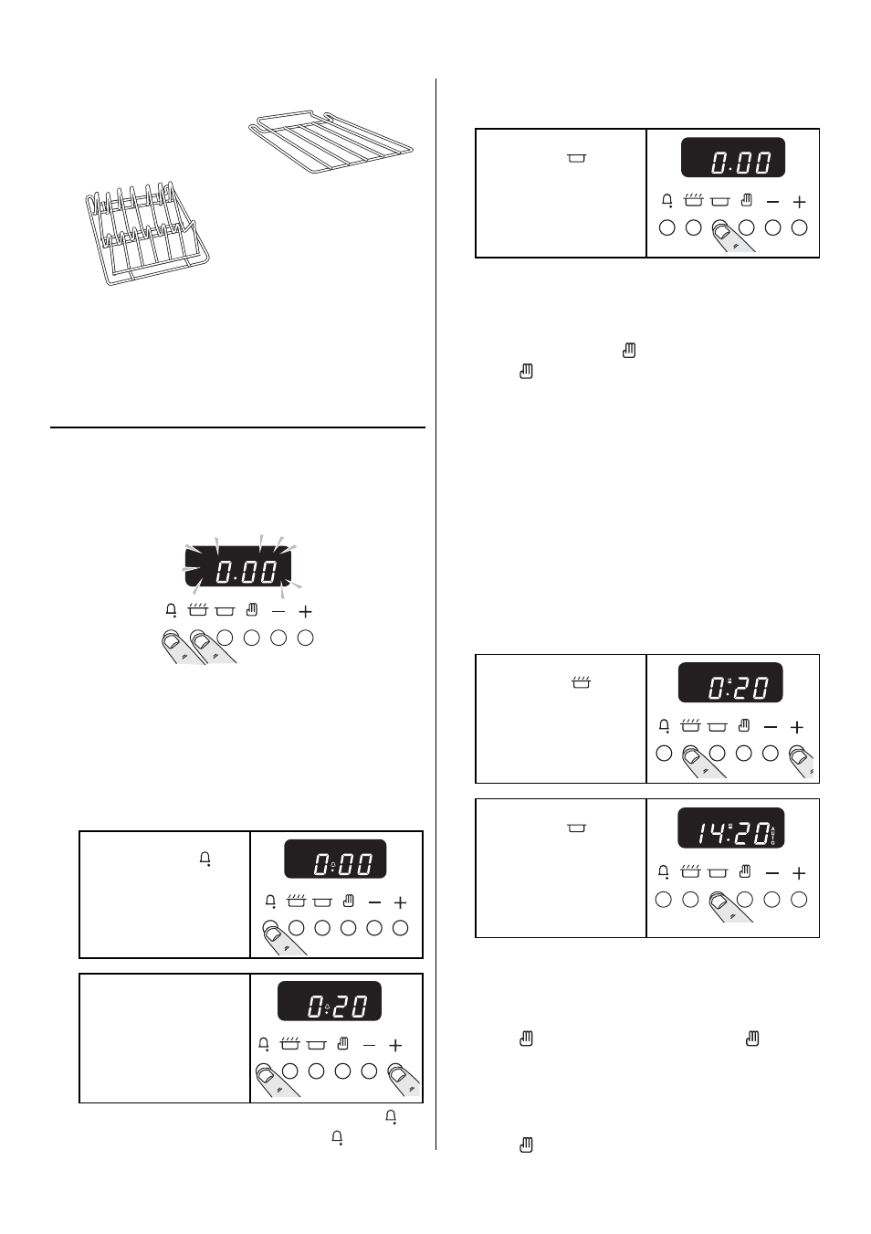 The clock, 11 tall oven shelves | Rangemaster 90 Gas User Manual | Page 11 / 40