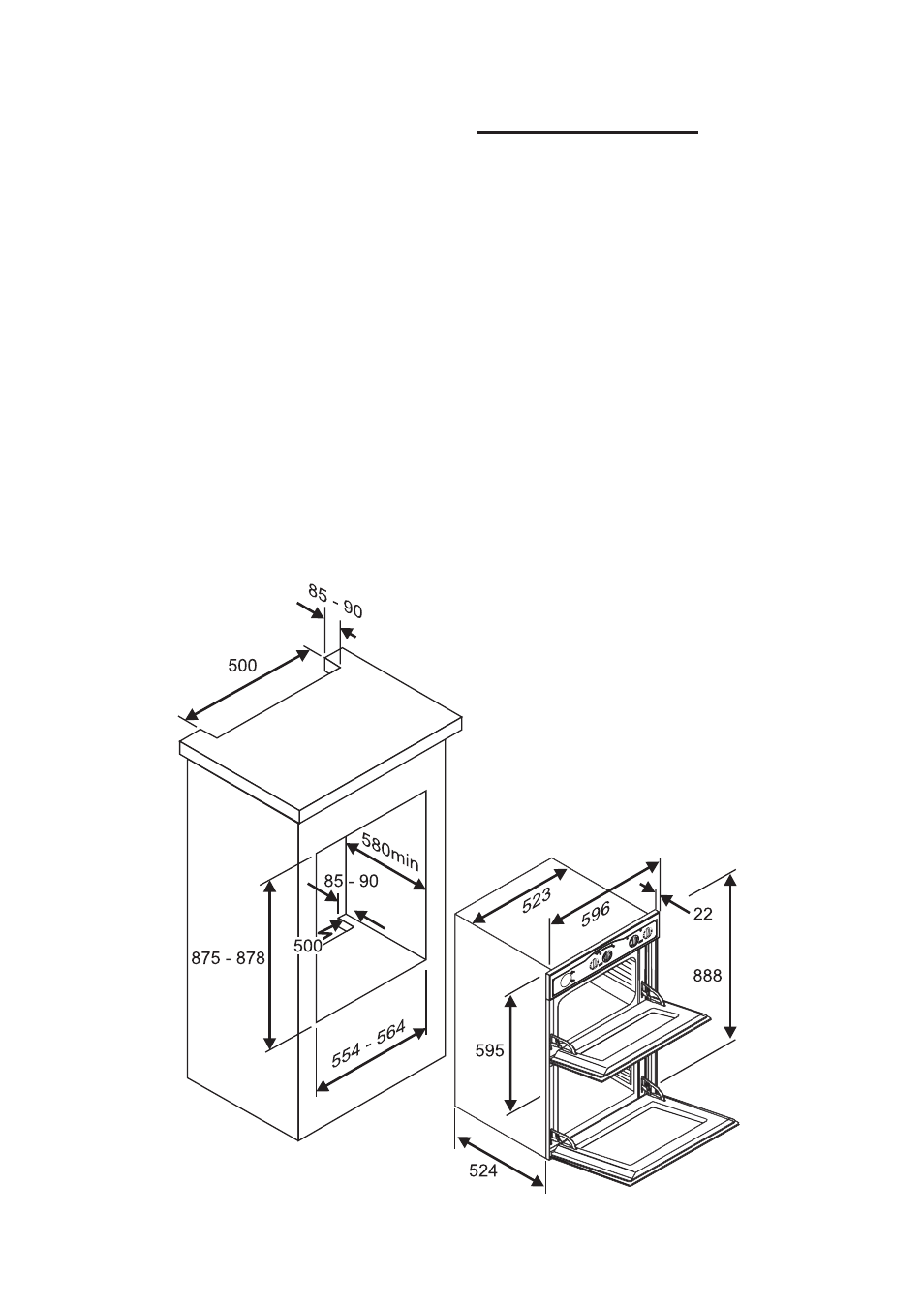 Built-in installation, Installation | Rangemaster Double Built in Oven User Manual | Page 14 / 16