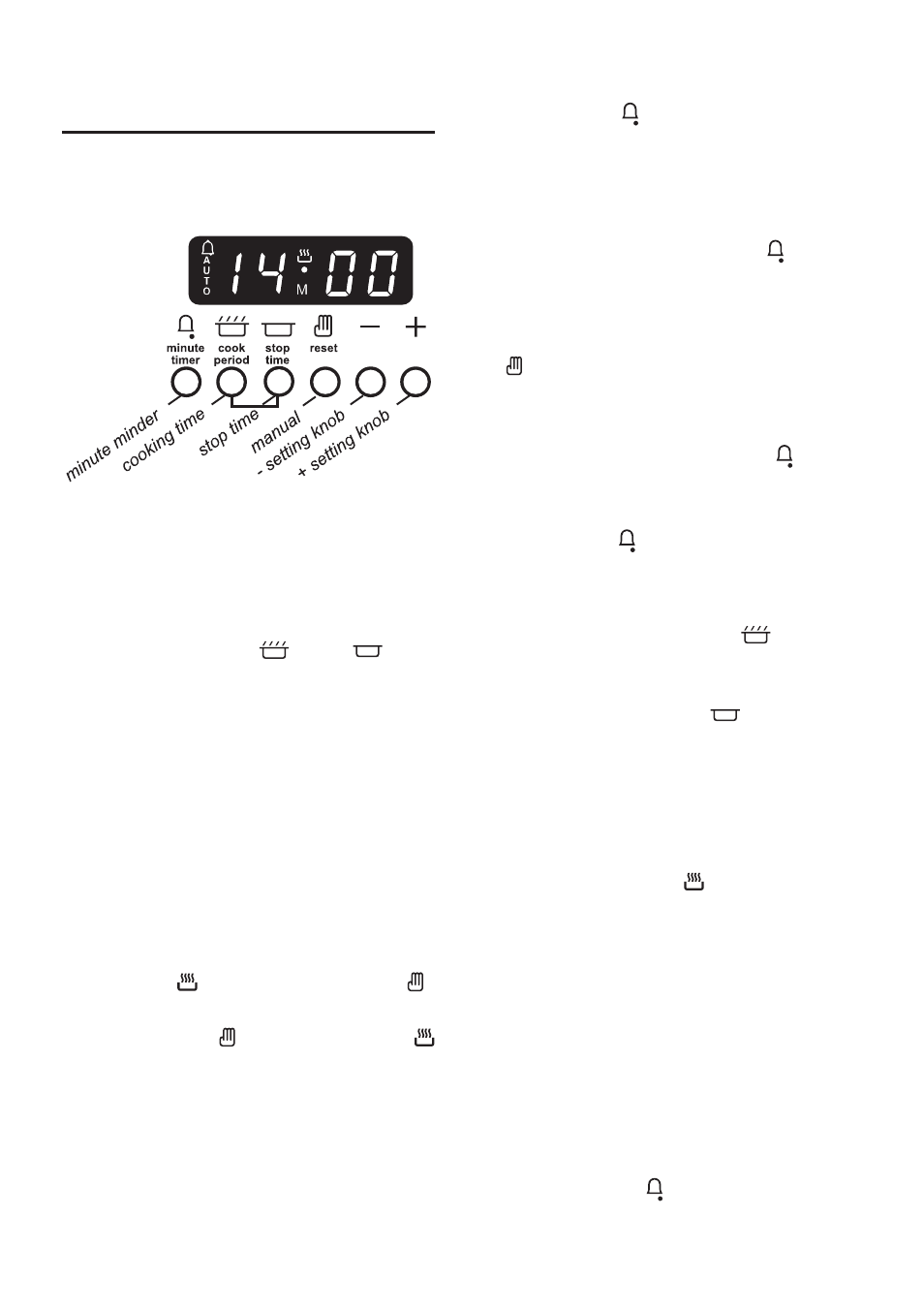 Electronic digital 24-hour clock, Users guide | Rangemaster Double Built in Oven User Manual | Page 9 / 16