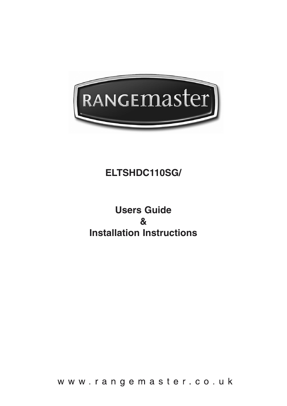 Rangemaster ELTSHDC110SG User Manual | 16 pages