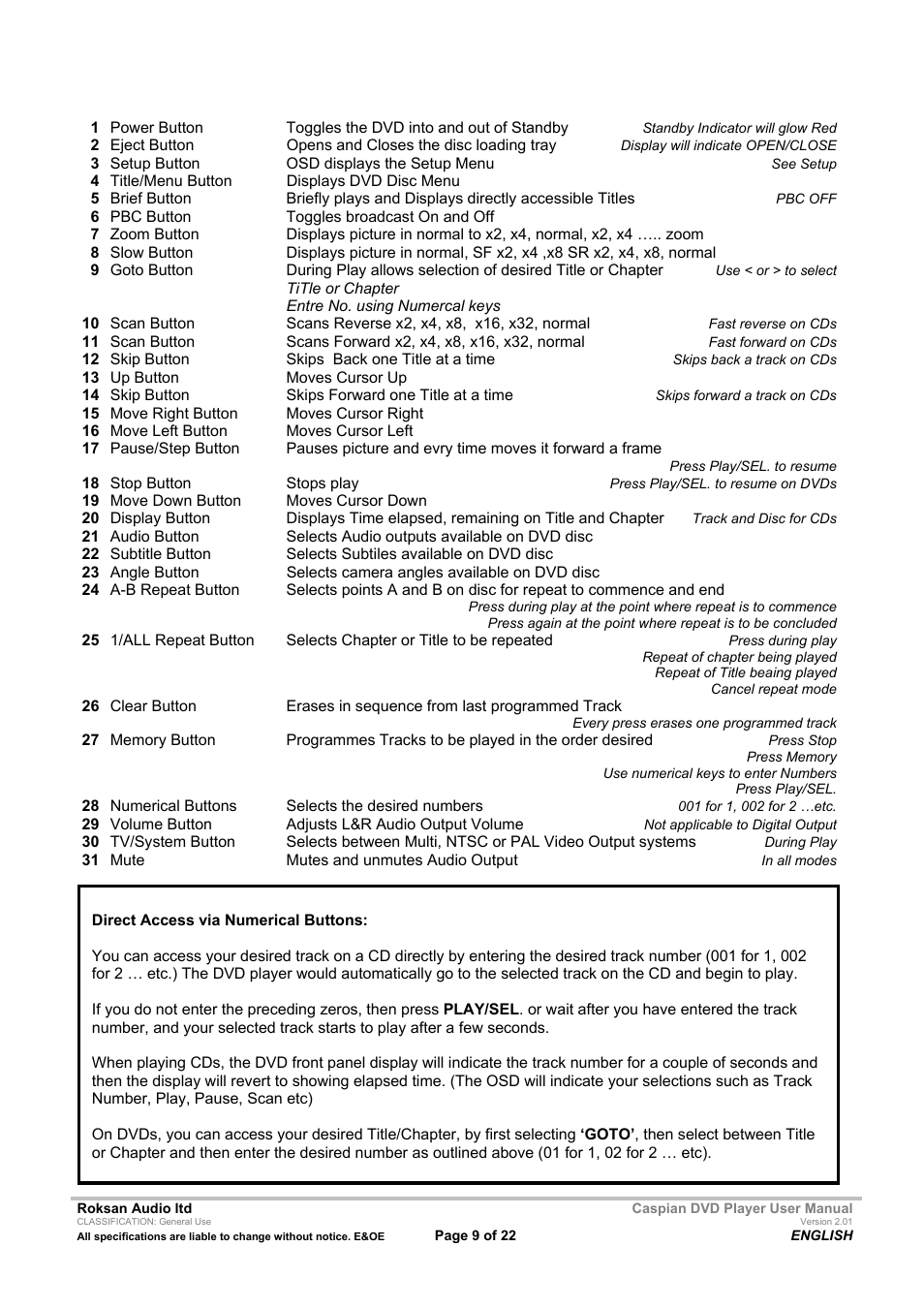 Roksan Audio Caspian User Manual | Page 9 / 22