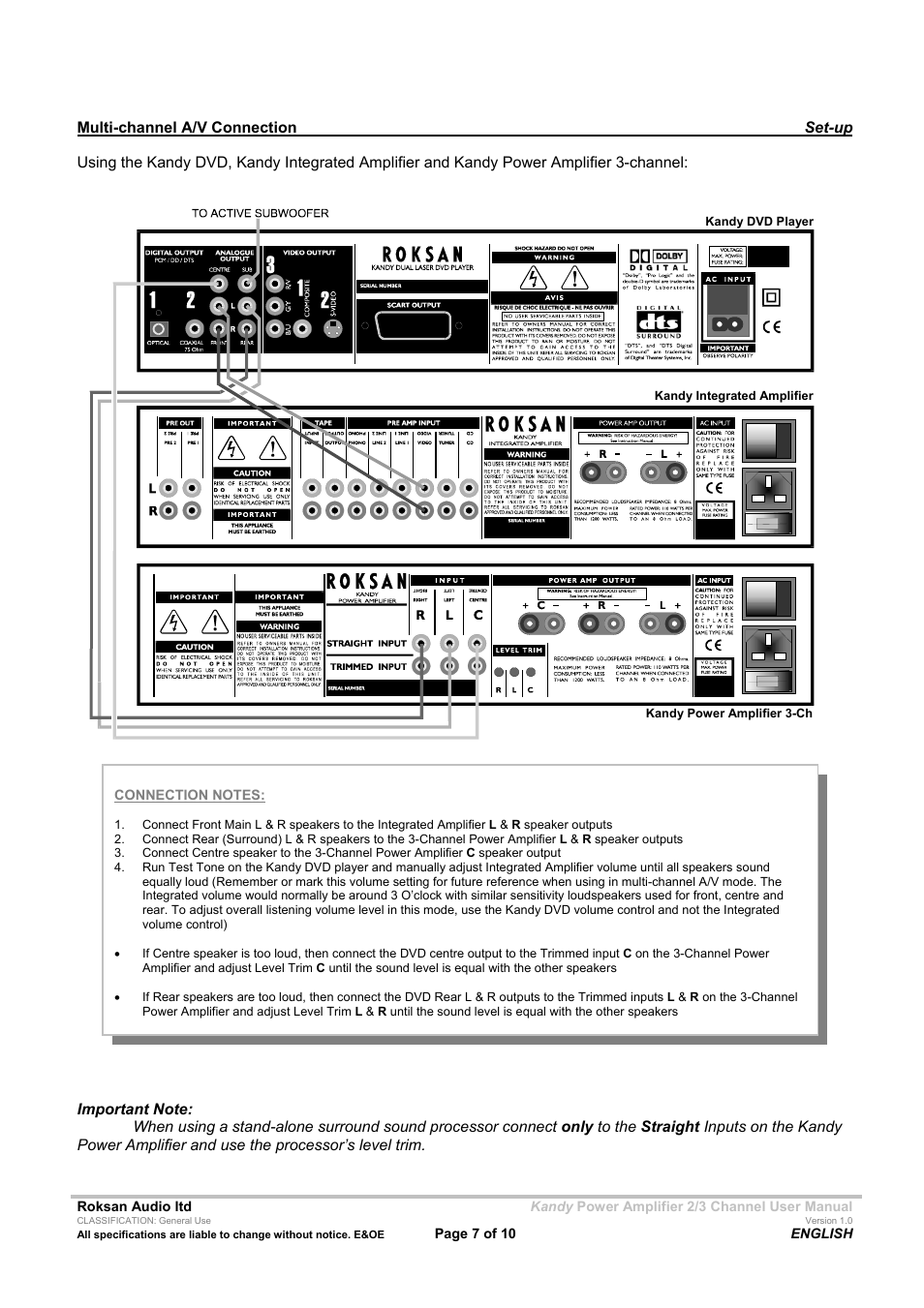 Roksan Audio KMA-2/3 User Manual | Page 7 / 10