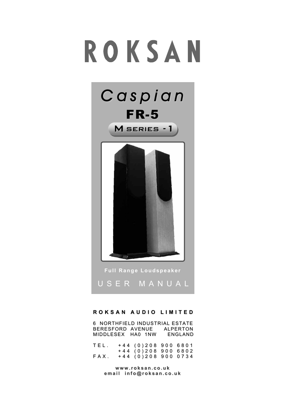 Roksan Audio FR - 5 User Manual | 12 pages