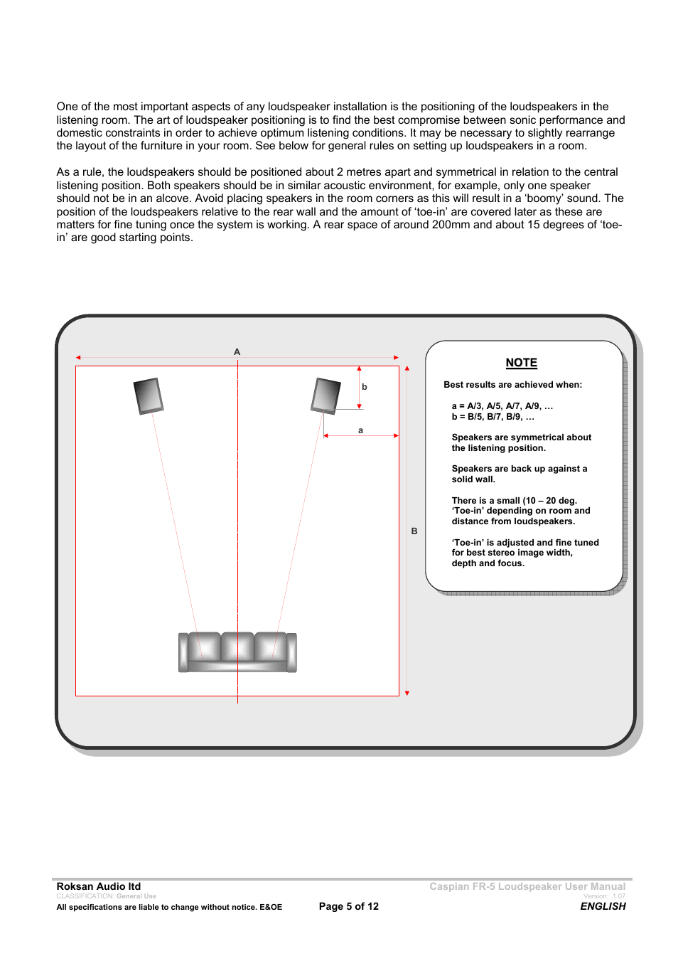 Roksan Audio FR - 5 User Manual | Page 5 / 12