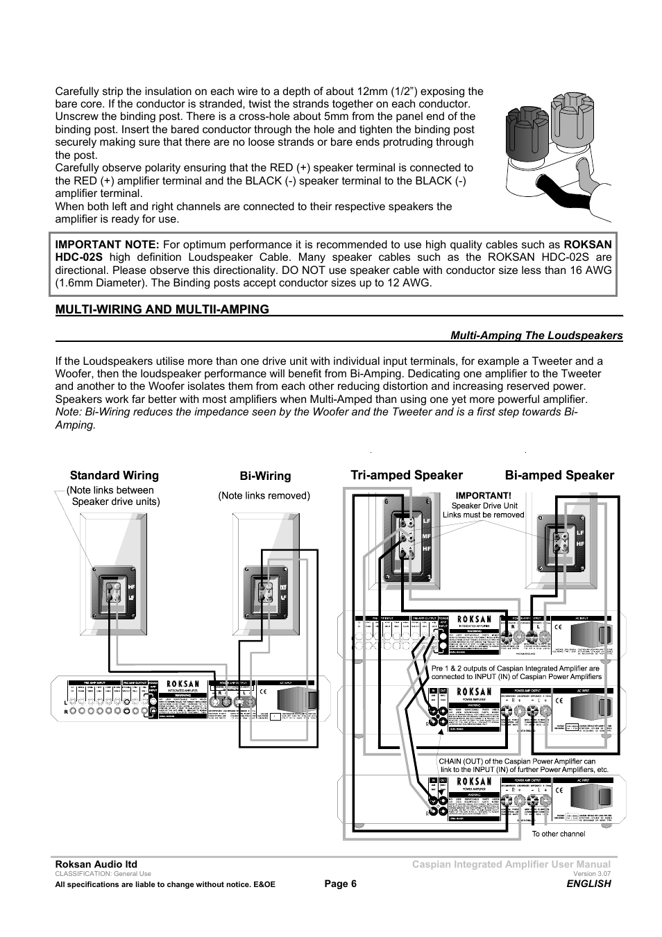Roksan Audio M series --1 User Manual | Page 6 / 11