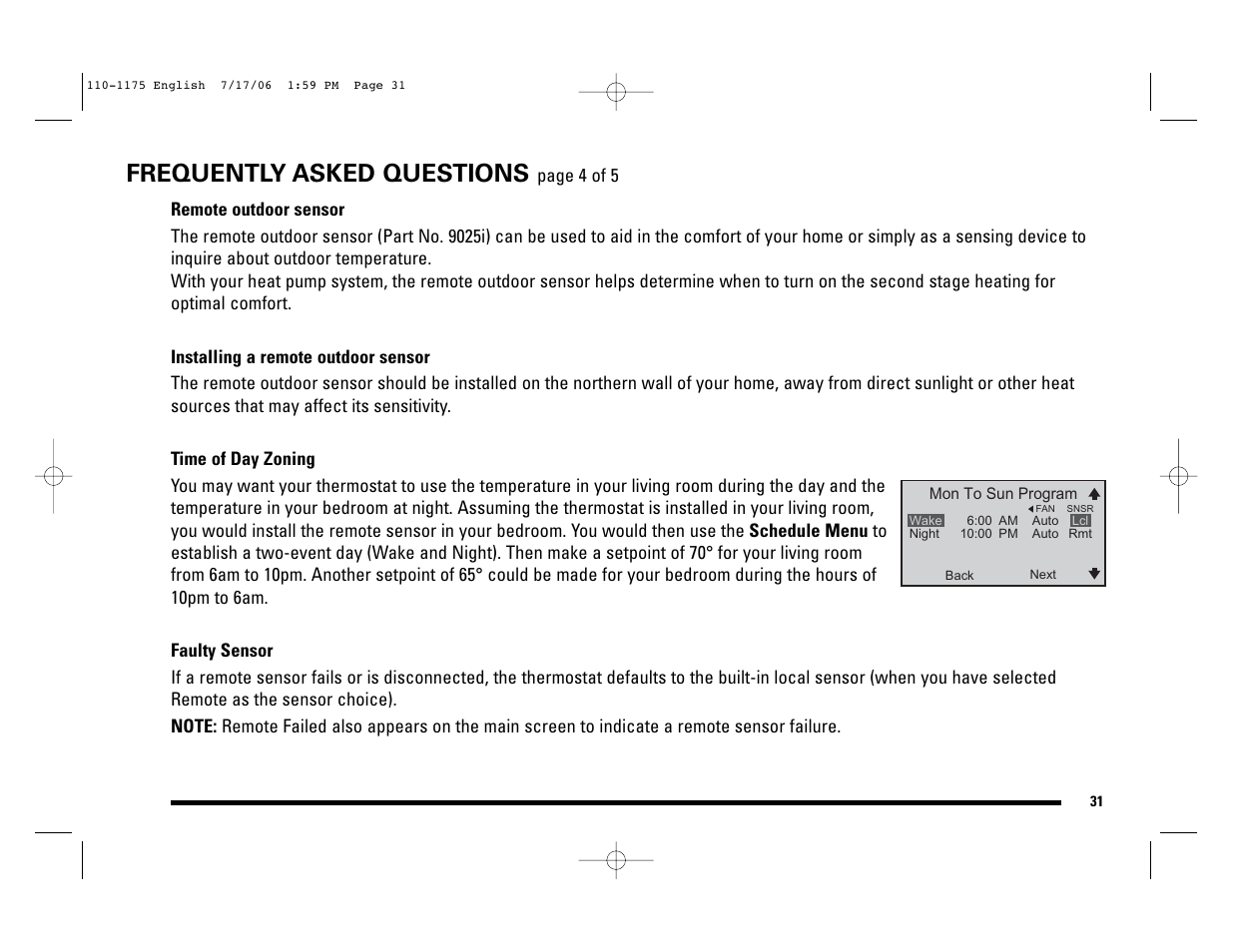 Frequently asked questions | Robertshaw 9825I2 User Manual | Page 31 / 36