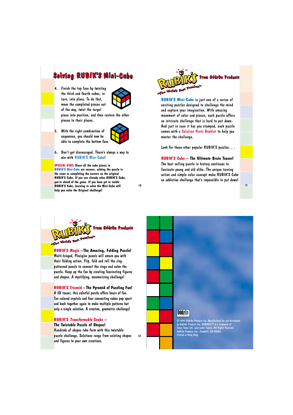 Rubik’s – the world’s best puzzles | Rubik's Mini-Cube T030-30000-02 User Manual | Page 4 / 4