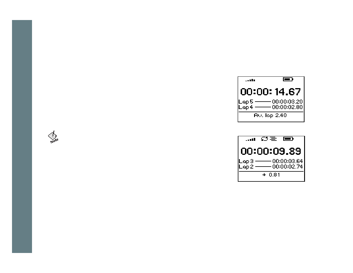 Stopwatch, 1 press menu, 2 select stopwatch | 3 press center, Rio se510 | Rio Audio SE510 User Manual | Page 37 / 52