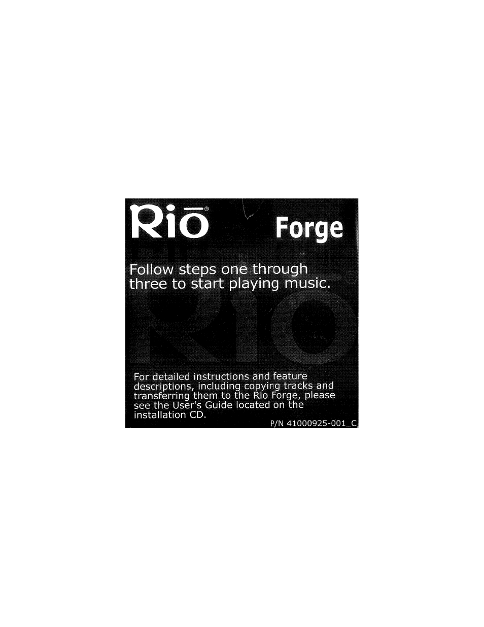 Quick start guide | Rio Audio Forge User Manual | Page 62 / 77