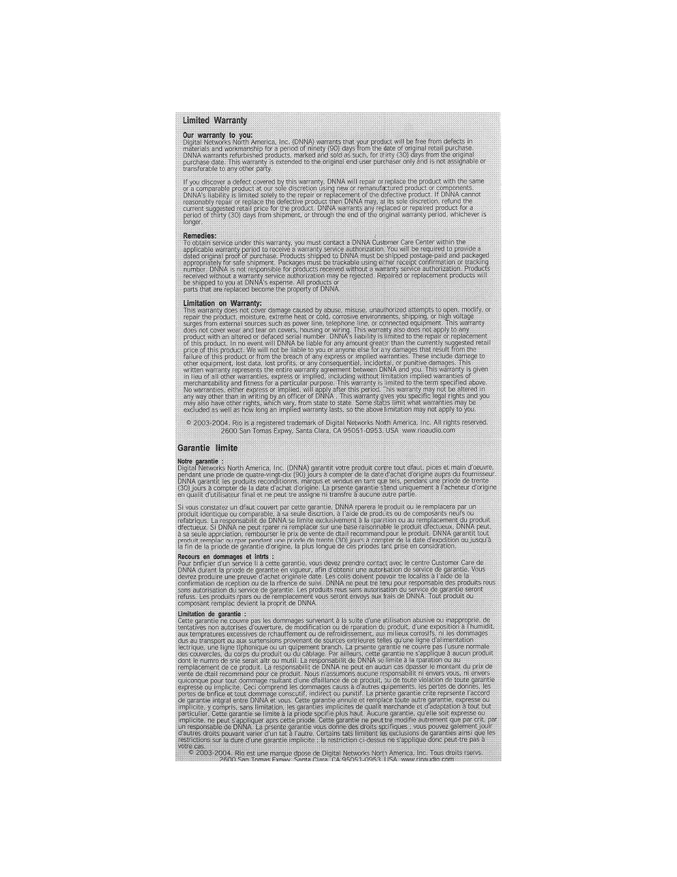 Warranty | Rio Audio Forge User Manual | Page 77 / 77