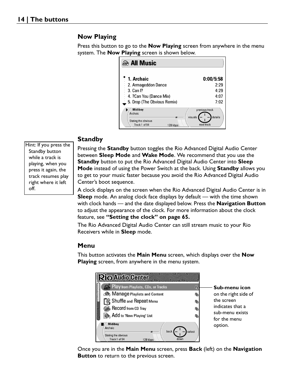 Rio Audio Advanced Digital Audio Center User Manual | Page 16 / 116