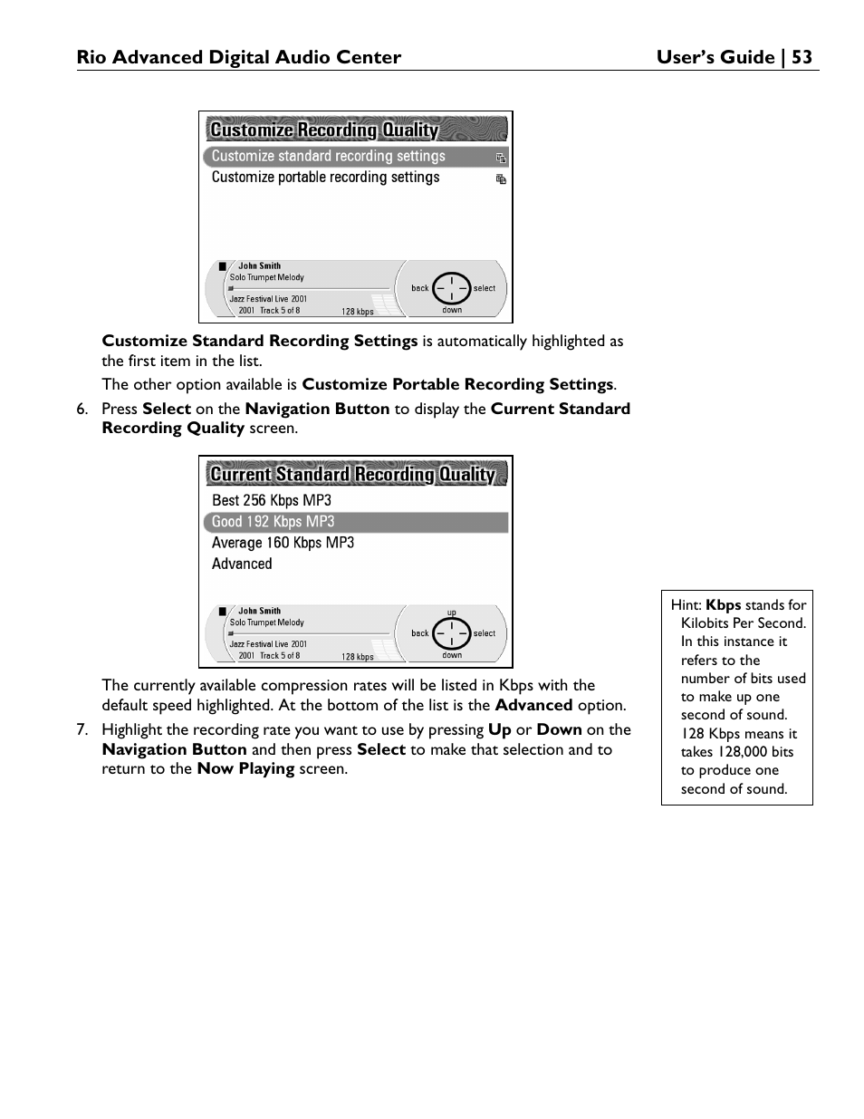 Rio Audio Advanced Digital Audio Center User Manual | Page 55 / 116
