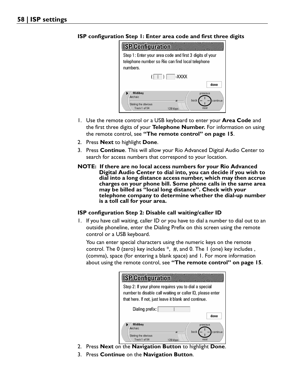 Rio Audio Advanced Digital Audio Center User Manual | Page 60 / 116
